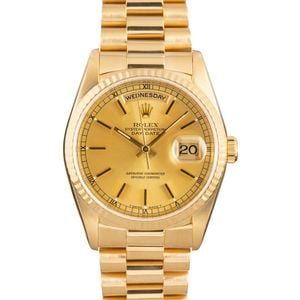 Pre-Owned Rolex President 18238 Fluted Bezel