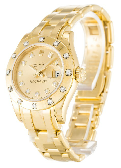 replica rolex pearlmaster rose gold luxury watch